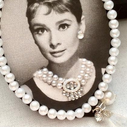 Brooch Vintage Audrey Hepburn Pin Hair Clip Clasp..