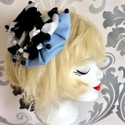 Pretty Alice In Wonderland Inspired Hair Bow..